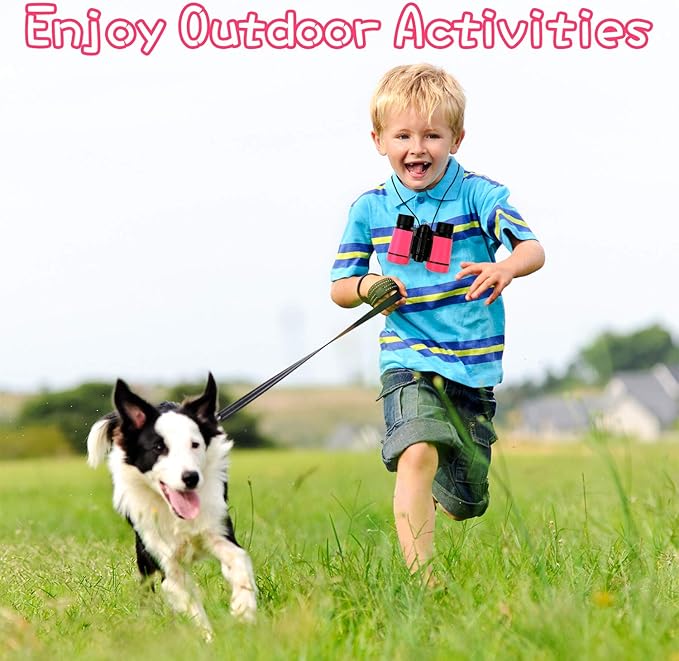 Scotamalone Kids Binoculars Shock Proof Toy Binoculars Set for Age 3-12 Years Old Boys Girls Bird Watching Educational Learning Hunting Hiking Birthday Presents