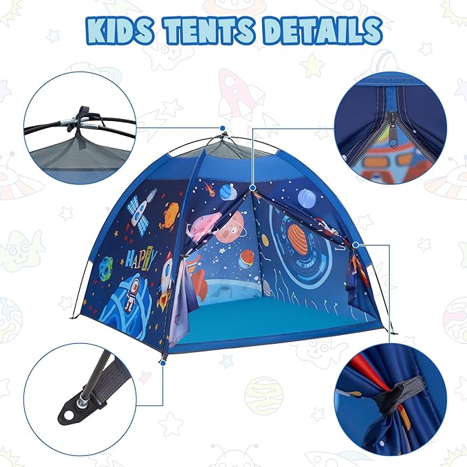Space World Play Tent Galaxy Dome Playhouse for Boys and Girls Imaginative Play-Astronaut Space for Kids Indoor and Outdoor Fun, Perfect Kid’s Gift- 47" x 47" x 43"
