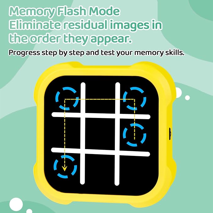 Electronic Tic Tac Toe Game - Electronic Puzzles Portable Handheld Games, 3-in-1 Tic Tac Toe Bolt Game Travel Tic Tac Toys for Educational Memory Growth, Infinite Tic-Tac-Toe Board Games for Ages 3+