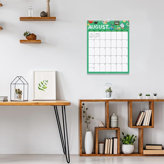 Wall Calendar 2025-2026, 18 Month Calendar from July 2025 to December 2026 Large Desk Calendar with Twin-Wire Binding for Home Office Planning Personal Organisers（14.5" x 11.8"), Festival Style