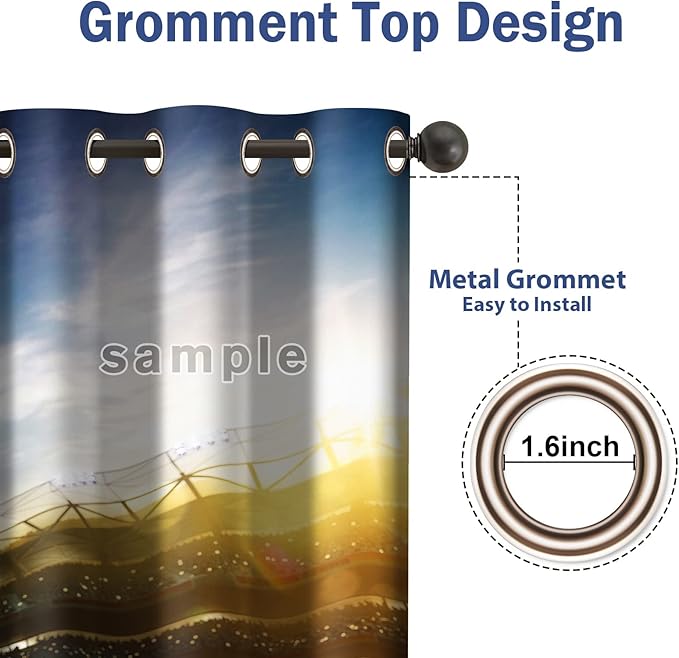 Jekeno Game Controller Blackout Curtains for Kids Boys Teens Bedroom Gamer Gaming Gamepad Decor for Home Living Room Darkening Grommet Window Drapes 2 Panel Set, 42"x63"