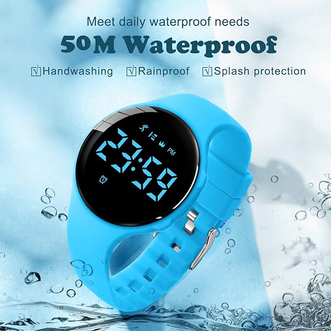 Kids Watches for Girls Boys Digital Sport Watch with Step Counter Pedometer Vibration Alarm Clock, No App Waterproof Fitness Tracker Kids Watch Boys Girls Teens Students Ages 5-16