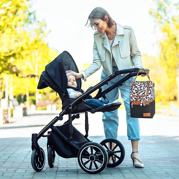 Momcozy Insulated Baby Bottle Bag, Multi-Function Breastmilk Cooler Bag, Fit as Wine Carrier or for Milk Bottles Like Dr. Brown, Comotomo, Philips, Nuk, Lansinoh, etc.
