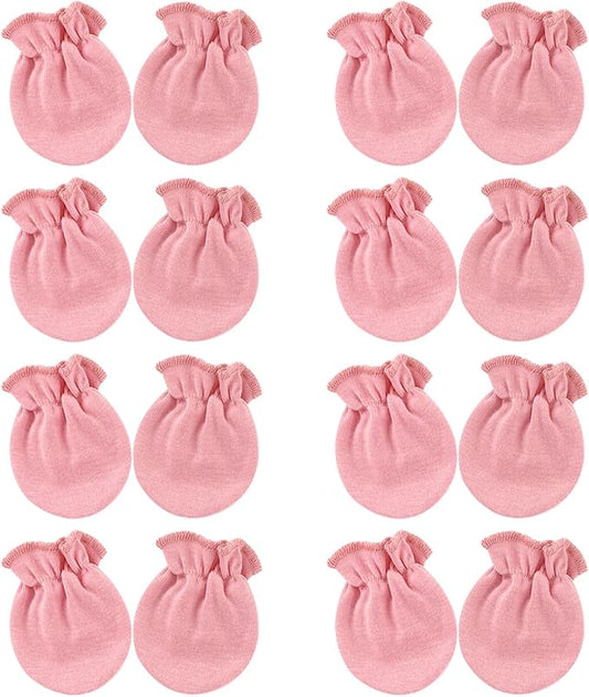 BQUBO Newborn Infant Toddler Mittens No Scratch Cotton Elastic Wrist Gloves Hypoallergenic for 0-6 Months Baby Boys Girls