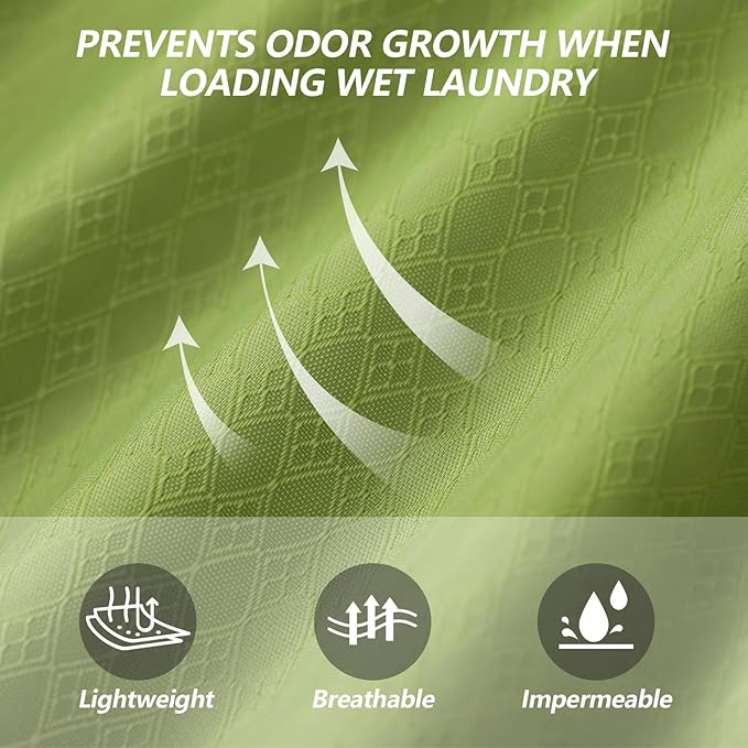 MissBoy Laundry Bag, Nylon Dirty Clothes Storage Bag, Splash-proof Travel Camping Laundry Bags with Zip, Lightweight Foldable Swimming Dry Wet Bag