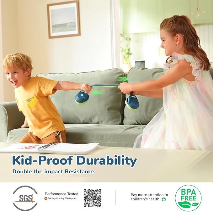 iClever BTH20 Active Noise Cancelling Headphones for Kids, 60H Play Time,Type C Fast Charging, Safe Volume 80dBA, Bluetooth5.4, Award-Winning Kids Headphones Wireless for iPad Tablet Airplane, Blue