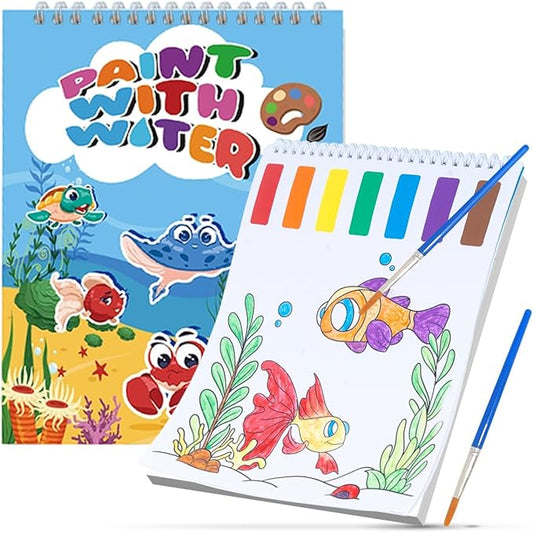 PIRIE Paint with Water Coloring Books for Kids,Watercolor Painting Sets Painting Activity for Kids Ages 3 4 5 6 7 8+,Birthday Gifts Arts & Crafts Toy (Animal)