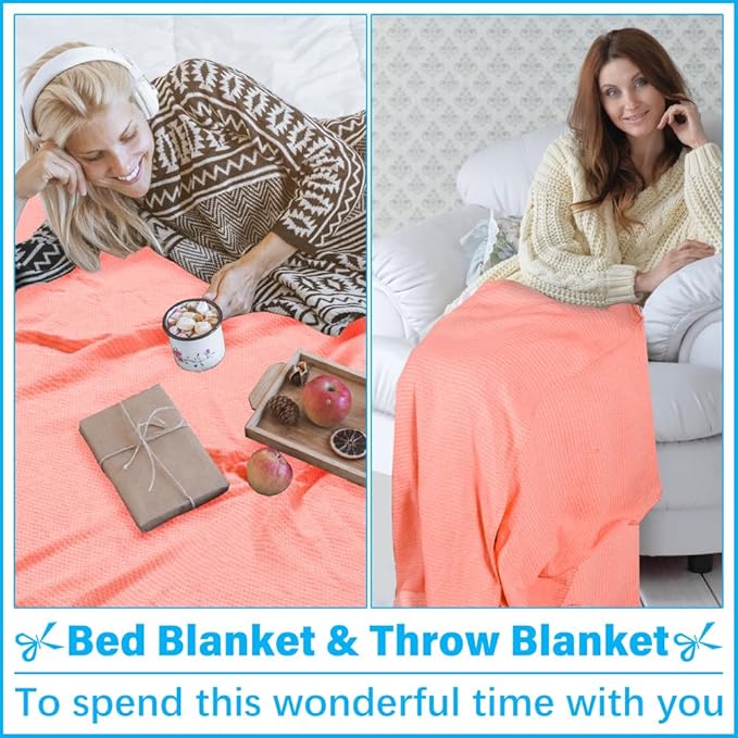 Oversized Turkish Beach Towel Blanket XXL Cotton Sandproof Towels Boho Woven Extra Large Big Sand Free Giant Throw Thick Blankets Huge Quilt XL Picnic Camping Necessities Cloud For Adult Gifts Coral