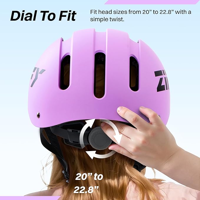 ZIFFY Kids/Toddler Bike Helmet, Adjustable, Lightweight, Safety Certified Scooter Helmet for Boys & Girls with Washable Inner Lining, 2 Sizes, 4 Colors – Fits Toddlers to Youth