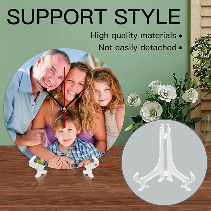 Generic Custom Clocks for Walls Personalized Picture Hanging Time Clocks Customize Gifts for Kitchen Bathroom Home Creative, 10inch-25cm