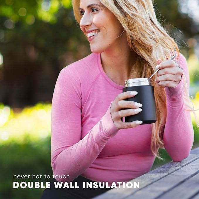 Simple Modern Food Jar for Hot Food | Reusable Stainless Steel Vacuum Insulated Leak Proof Lunch Storage for Smoothie Bowl, Soup, Oatmeal | Provision Collection | 12oz | Sorbet