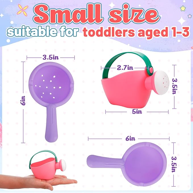 Small Soft Bath Toys for Toddlers 1-3 - Super Easy to Clean Water Table Toys Baby Tub Swimming Pool Toy Fun Tactile Training Newborn Gifts, 3Packs (Pink)