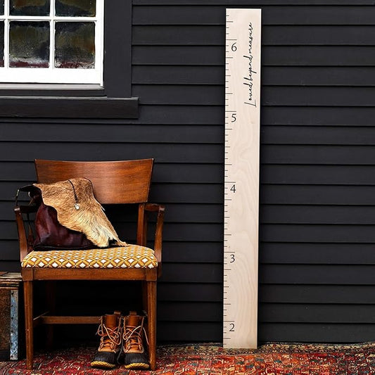 Boho Growth Chart for Wall Wooden Growth Chart for Kids, Height Chart for Wall, Kids Height Wall Chart, Kids Sizing Chart, Wall Height Chart for Kids - Love Beyond Measure, Natural
