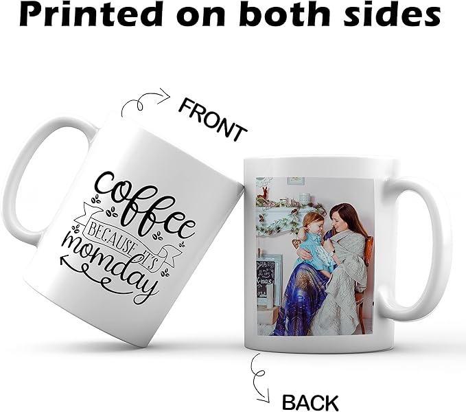 Personalized photo Mug Custom Mug Design Your Own Style with Words Picture, 11oz Multiple Colors Personalized Gifts Custom Cups for Birthday Anniversary Christmas, Party Favors Mug Wholesale