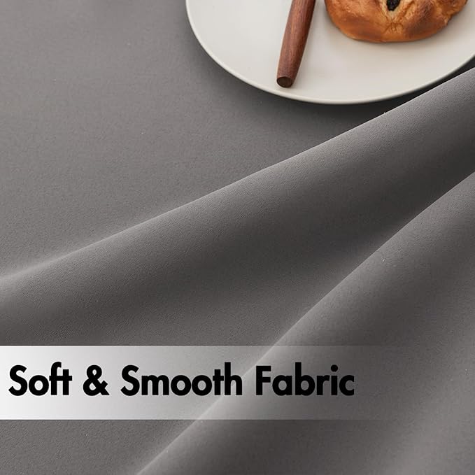 ANRODUO Back Tab Blackout Curtains for Bedroom Living Room, Rod Pocket Pinch Pleated Thermal Insulated Room Darkening Curtains 102 Inches Long 2 Panels, Grey, 52 x 102 Inch