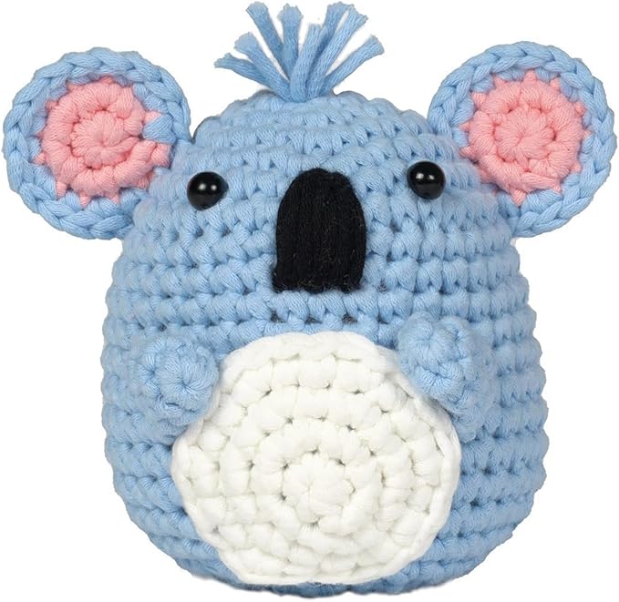 Utook Crochet Kit for Beginners, Crochet Vegetable Kit,Beginner Crochet Kit for Adults and Children, with Instructional Videos and Paper Tutorials, Handmade Crafts, Holiday Gifts (Koala)