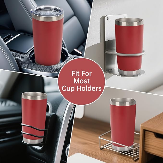 IEOVIEE 32 Pack 20oz Stainless Steel Bulk Tumblers with Lids and Straws Double Wall Insulated Travel Mug Durable Powder Coated Tumbler Bulk Cup for Cold and Hot Drinks(Red)
