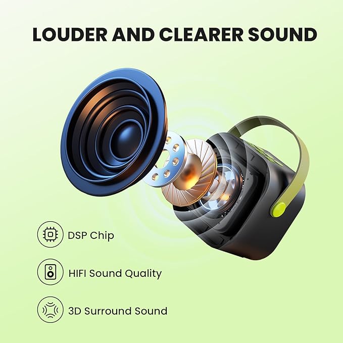 IROO Mini Karaoke Machine for Kids, 2025 TOP Toys Birthday Gifts Ideas for Girls Ages 4, 5, 6, 7, 8, 9, 10, 12+ Years Old, Portable MP3 Player with 2 Wireless Mics for Party