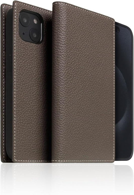 D8 Full Grain Leather Wallet Case for iPhone 15 Plus - [2-in-1] Handcrafted Detachable Diary Style with Magnetic MagSafe Back Cover, Gift Box Included (Etoffe Cream)