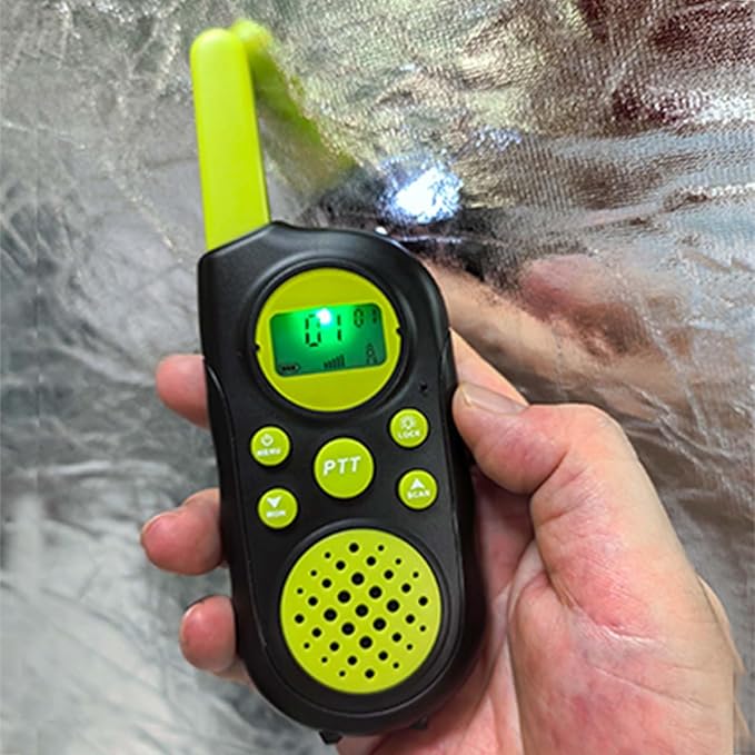 Walkie talkies for Kids, Kids walkie talkies 2 pcs, Toddler walkie talkies, Long Range walkie Talkie with Clear intercom Sound, 22 Channels with Backlit LCD Flashlight, for Outside, Camping, Hiking