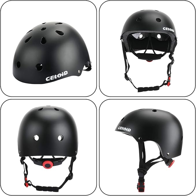 Kids Bike Skateboard Helmet Pad Set,Toddler Cyling Protective Gear Knee & Elbow Pads Wrist Guards for 5-8-10-12-14-16 Years Girls Boys Bicycle Scooter Roller Skate Inline Skating Rollerblading