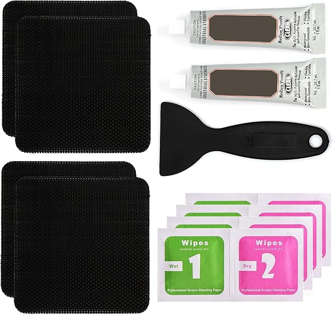 Trampoline Patch Repair Kit 4"X 4" Square On Patches | Repair Trampoline Mat Tear or Hole in a Trampoline Mat
