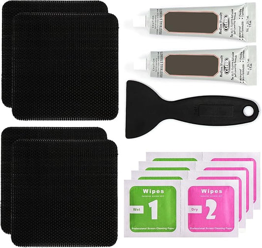 Trampoline Patch Repair Kit 4"X 4" Square On Patches | Repair Trampoline Mat Tear or Hole in a Trampoline Mat