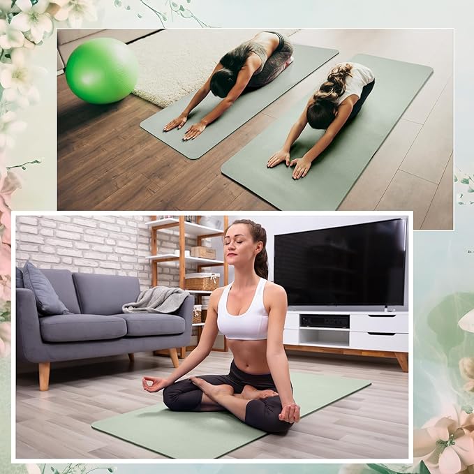 Timgle 6 Pcs 10mm Thick Yoga Mat Bulk, 68 x 24 Inches, Anti-Slip Tear-Resistant Exercise Mat for Adult Fitness, Stretching, Workout and Studio