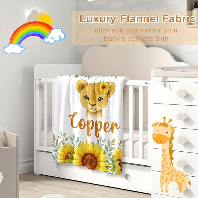 Ship Next Day, Personalized Baby Blanket – Printed in USA, Custom Baby Blanket for Boys & Girls, Baby Blanket with Name, Baby Shower, Easter, Christmas, Birthday Newborn & Toddler Gifts, Baby Gifts