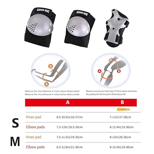 Youth/Kids Knee Pads Elbow Pads Wrist Guards Protective Gear Set for 3-15 Years Child Roller Skates, Skateboard, Cycling, Inline Skating, BMX Bike, Balance Bike, Scooter Riding and Other Outdoor Sports