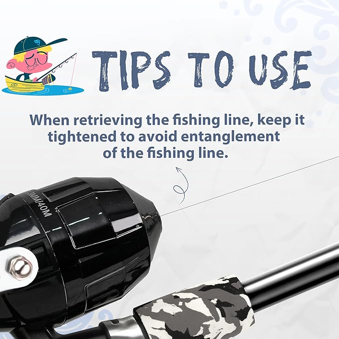 Kids Fishing Pole, Portable Telescopic Kids Fishing Poles for Boys and Girls, Fishing Rod and Reel Combo Kit with Tackle Box, and Fishing Net, Best Fishing Pole for Toddler Youth