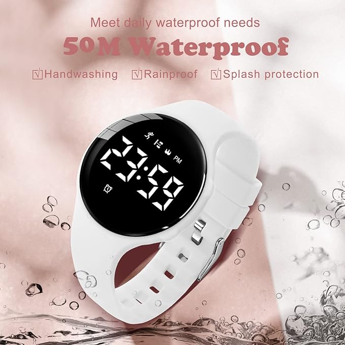 Kids Watches for Girls Boys Digital Sport Watch with Step Counter Pedometer Vibration Alarm Clock, No App Waterproof Fitness Tracker Kids Watch Boys Girls Teens Students Ages 5-16