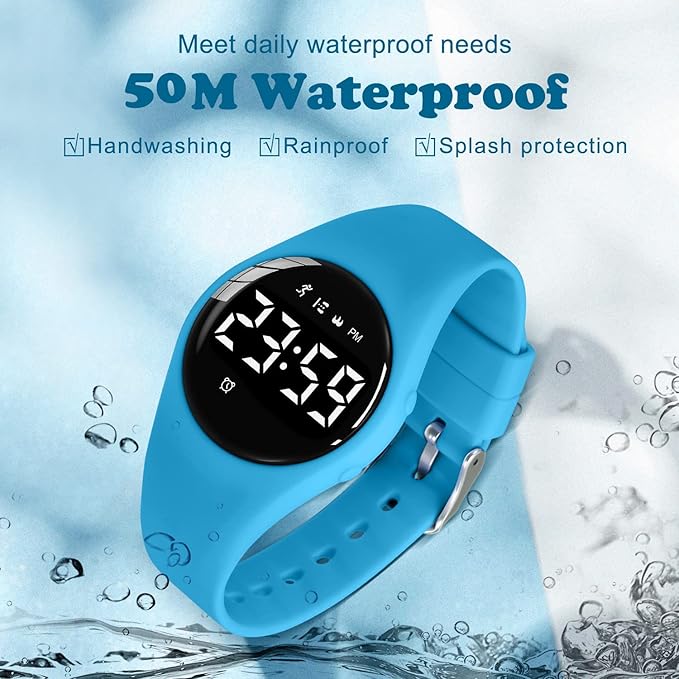 Kids Watches for Girls Boys Digital Sport Watch with Step Counter Pedometer Vibration Alarm Clock, No App Waterproof Fitness Tracker Kids Watch Boys Girls Teens Students Ages 5-16