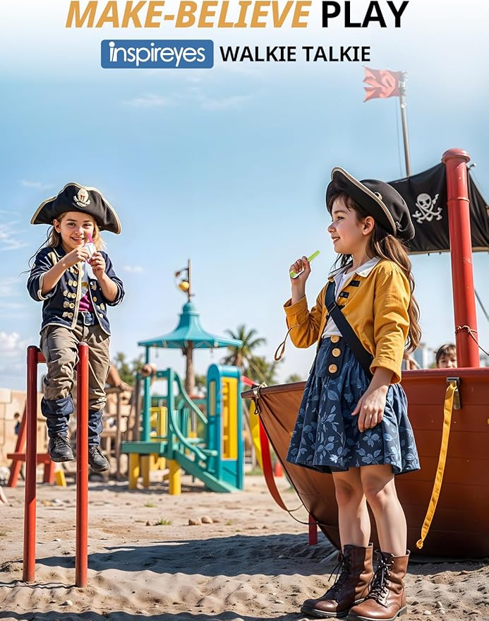 Walkie Talkies for Kids Rechargeable,Toys for Boys and Girls Ages 3-12, 3 Pack Long Range 2-Way Radios, Birthday Gifts,Christmas Stockings, Outdoor Play, Family Games, Hiking Camping Gear