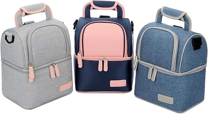 Meichoon Breast Milk Baby Bottle Cooler Bag/Waterproof Baby Milk Bag Freezer/Mommy Travel Backpack/Portable Thermal Insulated Lunch Box for Women Men Large Capacity Handbag