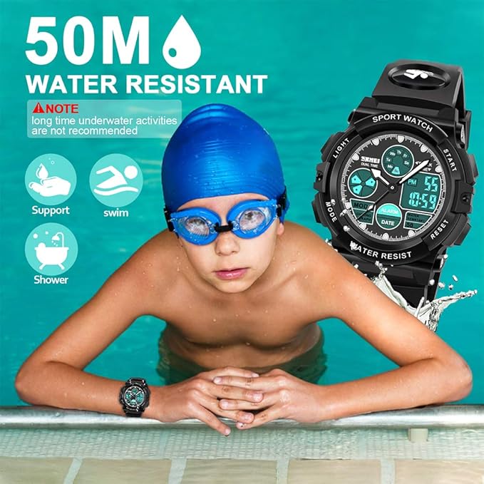 ATIMO LED Multi Function Waterproof Watch for Kids - Kids Gifts