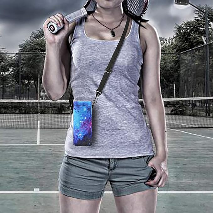 RICHEN Neoprene Water Bottle Carrier Bag with Adjustable Shoulder Strap,Insulated Water Bottle Cover for Stainless Steel/Glass/Plastic Bottles