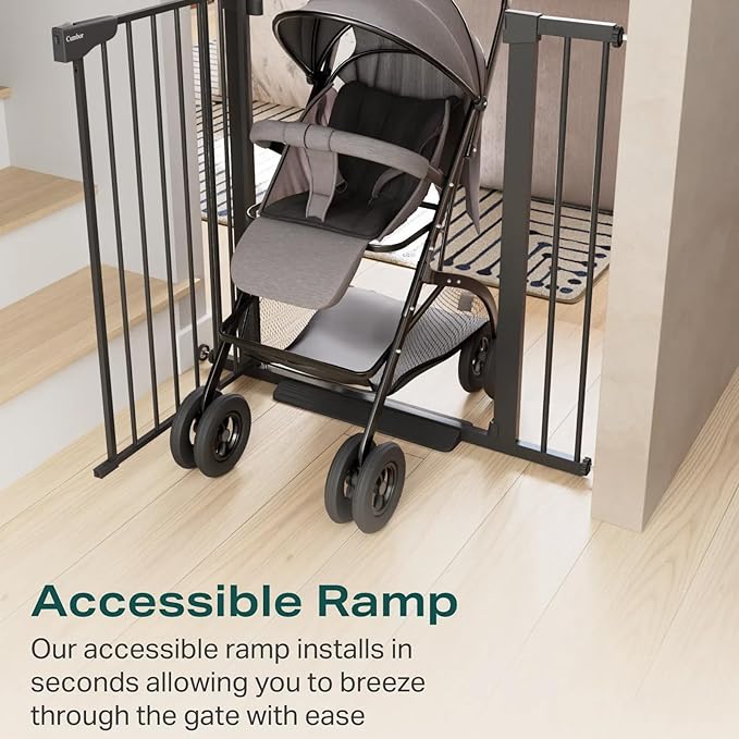 Cumbor 36" Extra Tall Baby Gate for Dogs and Kids with Wide 2-Way Door, 29.7-40.6" Width, and Auto Close Personal Safety for Babies and Pets, Fits Doorways, Stairs, and Entryways