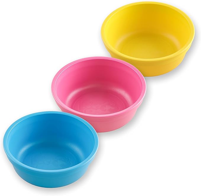 Re-Play 12 Oz. Toddler Bowls for Snack and Everyday Dining - Dishwasher and Microwave Safe - Made in USA - Set of 3-5.75" x 5.75" x 2" - Easter