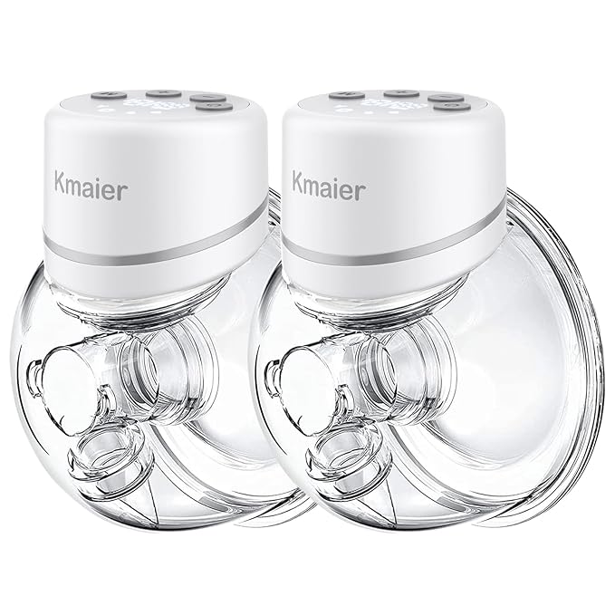 Wearable Breast Pump, Hands Free Breast Pump, Portable Electric Pump with LED Display, Ultra-Quiet and Pain Free- 4 Modes & 12 Levels, 24mm Flange, 2 PackPack