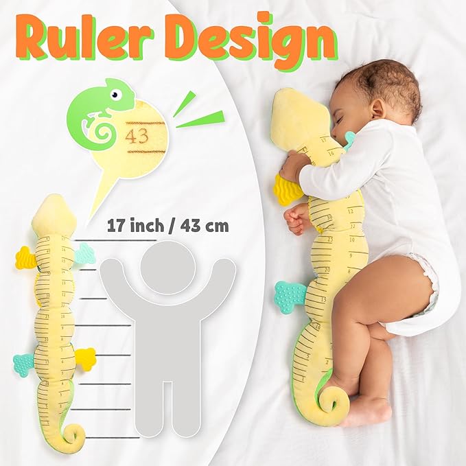 LIGHTDESIRE Baby Toys Musical Dinosaur,Infant Stuffed Animal Toys with Crinkle and Rattles,Soft Sensory Toys with Textures for Tummy Time Newborn Boys Girls 0 3 6 12 Months(Green)