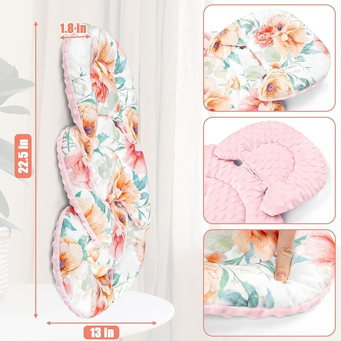 GFU Infant Stroller mat, Fits for Stroller, Swing, Flowers