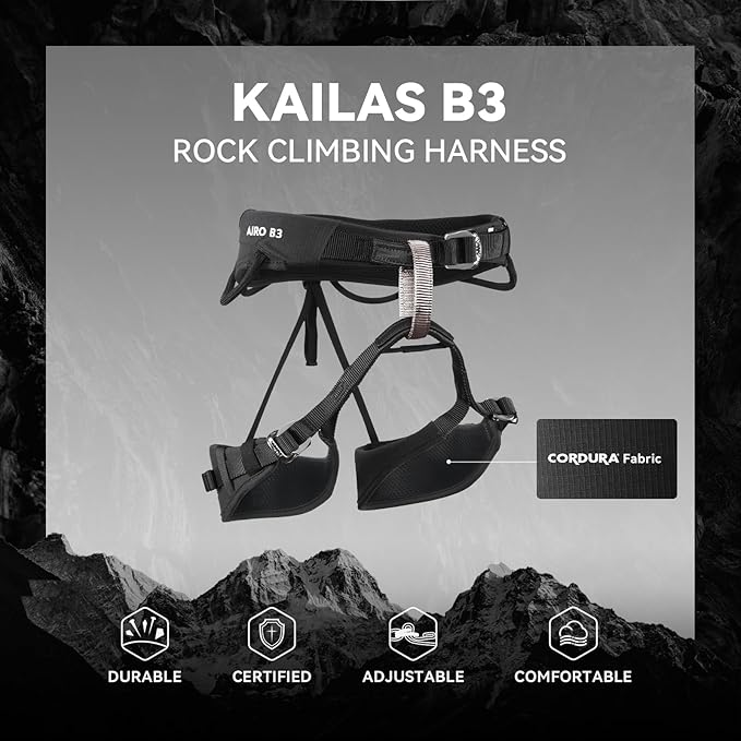 KAILAS Kids Rock Climbing Harness Child Safety Belt Climbing Gear Adjustable Lightweight Indoor Gyms Beginners Youth