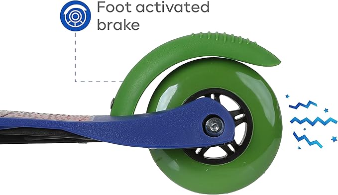 PJ Mask Self Balancing Kick Scooter with Light Up Wheels, Extra Wide Deck, 3 Wheel Platform, Foot Activated Brake, 75 lbs Limit, Kids & Toddlers Girls or Boys, for Ages 3 and Up