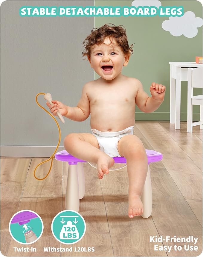 Magnetic Drawing Board, Doodle Board for Toddler Toys Age 1-2, Magnetic Writing Board, Preschool Learning and Educational Sensory Toys for 1 2 3 Years Old Girl Boy Gift for Birthday, Christmas(Purple)