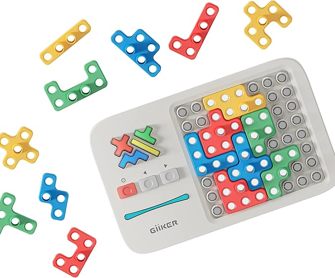 GiiKER Super Blocks STEM Toys – Pattern Matching Puzzle Game with 1000+ Challenges, Brain Teaser Toy for Kids & Teens, Travel Game & Birthday Gift for Boys and Girls