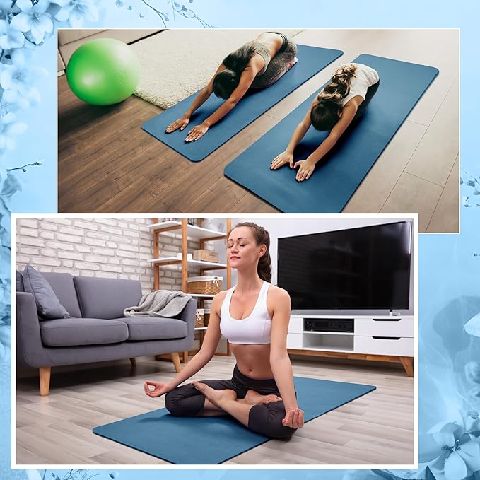 Timgle 6 Pack Yoga Mats Bulk Non Slip Exercise Yoga Mat Thick Anti Slip Tear Resistant Sports Gym for Fitness Stretching Home Workout and Studio