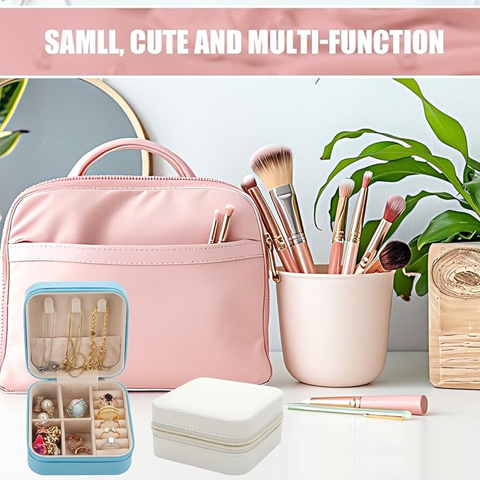 Bridesmaid Proposal Gifts Letter Cosmetic makeup bag bulk for Wedding Party Favors Bachelorette party decorations Toiletry Organizer Bag Makeup Case Gift (8, Gold)