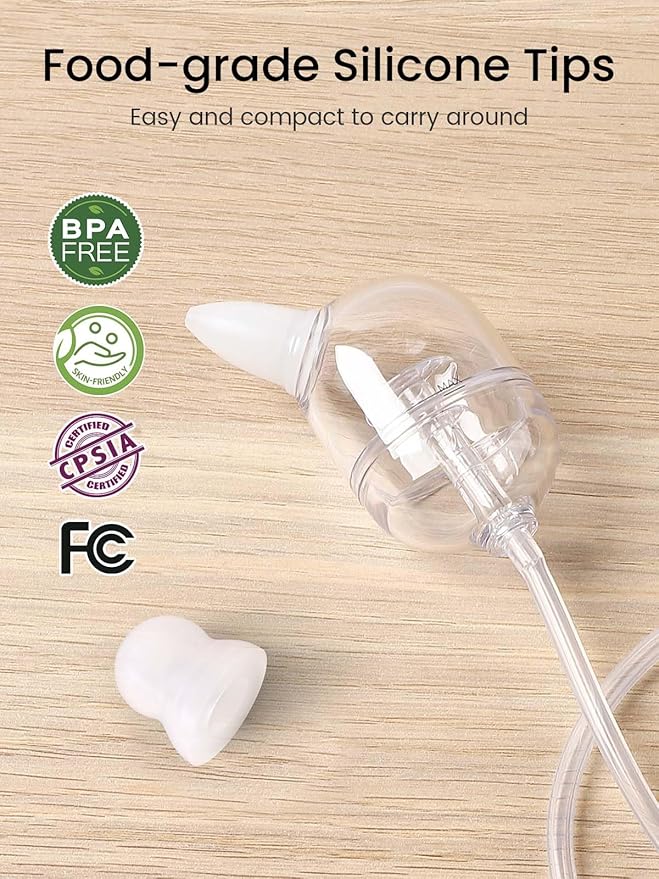 GROWNSY Electric Nose Suction for Baby, Hospital-Grade Nasal Aspirator with Night Light,Soothing Lullabies, Baby Nose Sucker with 9 Adjustable Suction Levels, Purple
