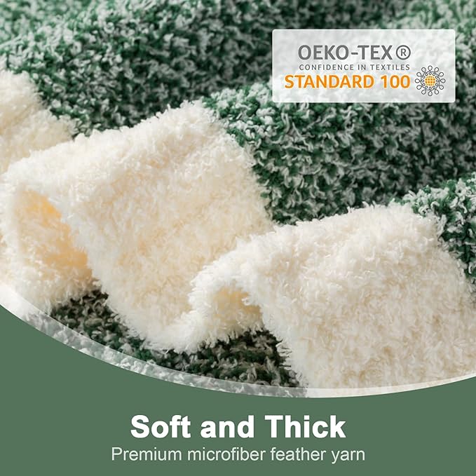 Snuggle Sac Green Blanket Twin Size Bedding Blankets, Super Soft Warm Cozy Knit Blankets for Sofa, Bed, Living Room, Heather Green, 60x80 inches,